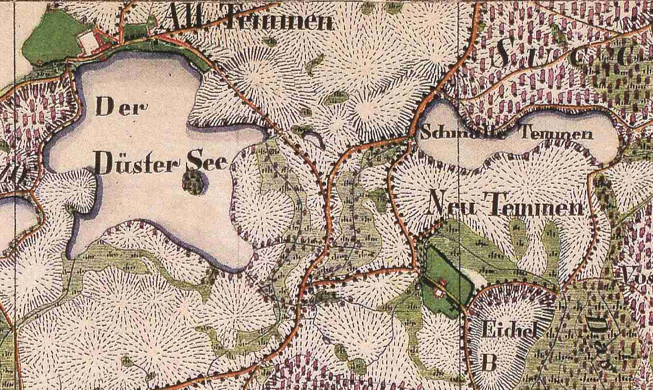 Ein detailliertes altes Stadtplan von Düsseldorf, Deutschland, der Straßen, Gebäude, Sehenswürdigkeiten und Text mit Informationen über die Bevölkerung, Bevölkerungsdichte und Lage zeigt.