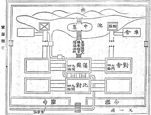 Eine Abbildung einer Wasseraufbereitungsanlage mit chinesischen Schriftzeichen, die eine Pumpe, einen Kompressor und ein Steuerpult zeigt und das System sowie seine Verbindungen im Detail beschreibt.