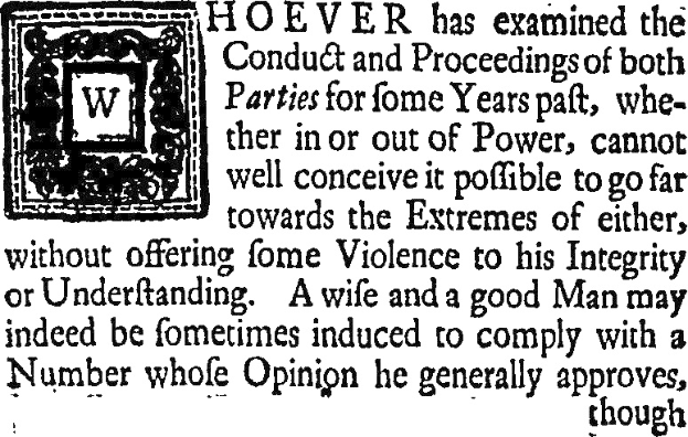 Schwarzes und weißes Foto eines Mannes in Anzug und Krawatte mit zentrierter Schrift und Logo, das ein historisches Zitat über politische Verhaltensweisen enthält.