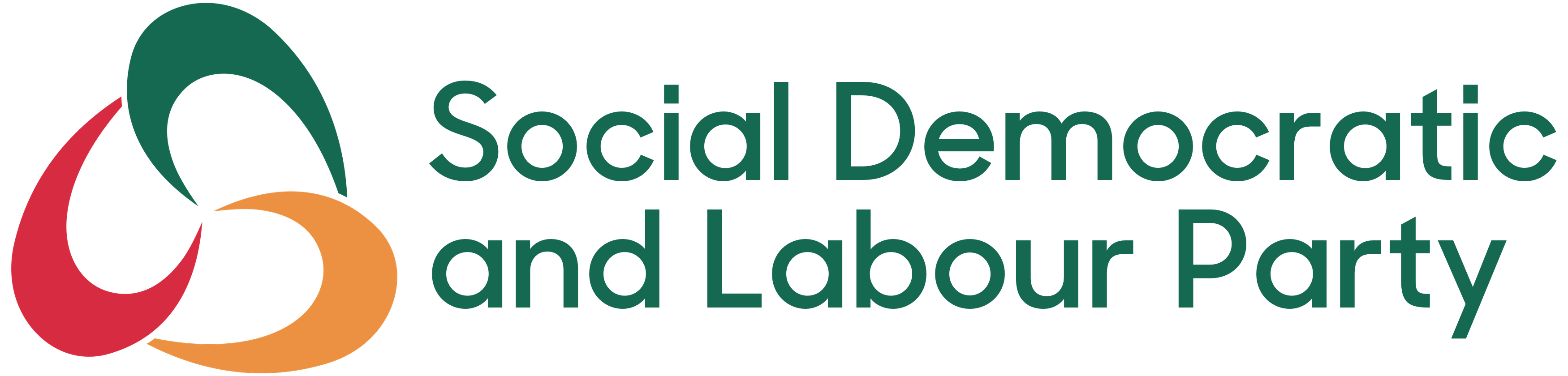 Der Text "Sozialdemokratische Partei Deutschlands" in fetter schwarzer Schrift auf einem weißen Hintergrund, zentriert und von einem dünnen schwarzen Rand umgeben.