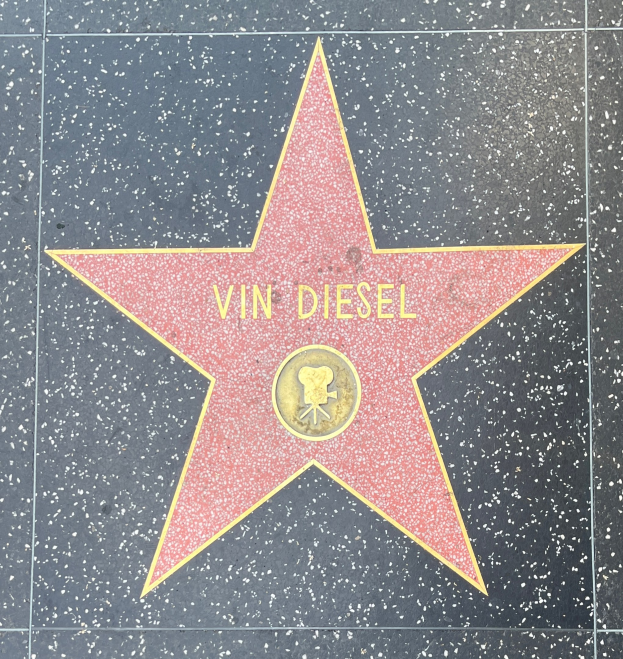 Stern auf dem Hollywood Walk of Fame mit der Aufschrift "Vin Diesel".