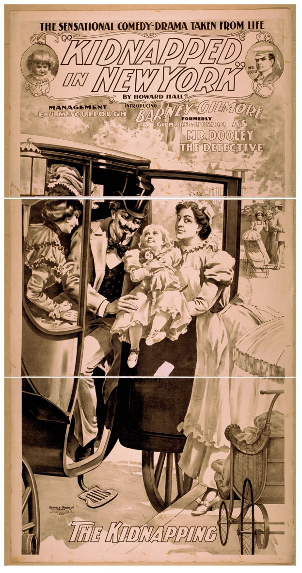 Plakat für den Film "Entführt in New York" zeigt eine Gruppe von besorgten Menschen in einem Fahrzeug mit dem Titel oben und einem ernsten, gedämpften Farbschema.