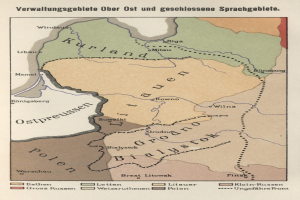 Ein Plakat mit einer detaillierten Karte des Deutschen Reichs in der Mitte, umgeben von Text, der das Ausmaß des britischen Reichs mit Städten, Dörfern, Flüssen und geografischen Merkmalen darstellt.