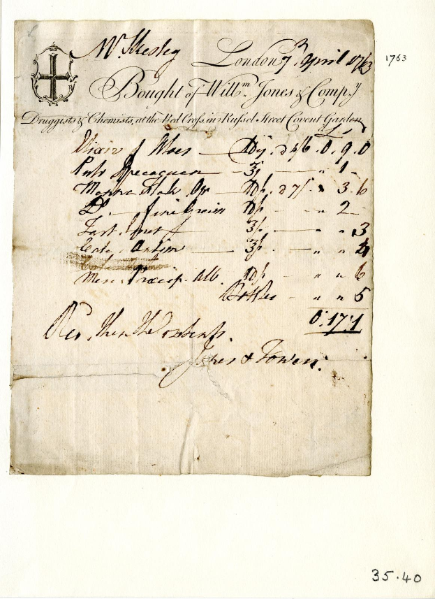 Schwarz-weiß-Bild eines alten, vergilbten Rechtsdokuments mit sauberer Handschrift, das den Vertrag von William Jones zum Verkauf enthält, einschließlich Bedingungen zu Testamenten und Jones.