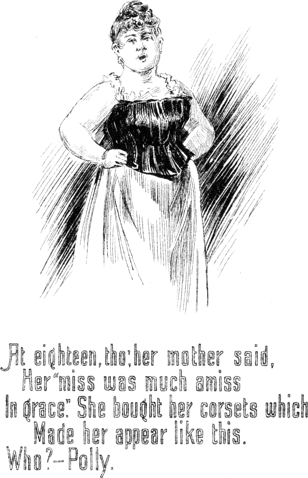 Eine Frau in einem Kleid mit einem Zitat darauf, dargestellt in einem skizzenartigen Stil mit einem menschlichen Gesicht.