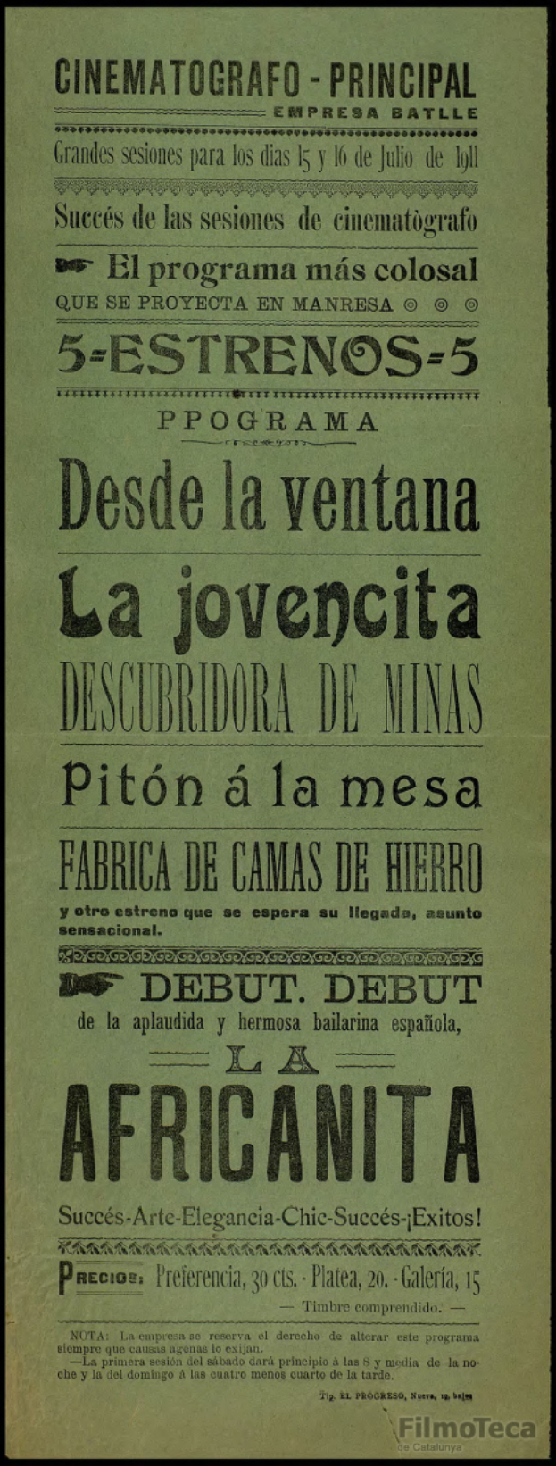 Eine vintage-Movie-Werbung mit schwarzem Hintergrund, weißer Schrift und einem weißen Rand, mit einem gedämpften Farbschema aus Blauen und Grautönen.